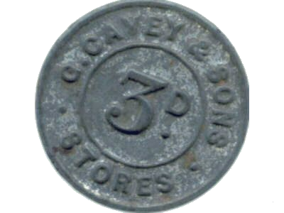 G. Cavey Token (reverse)